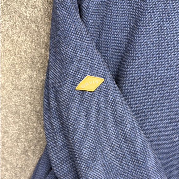 Orvis Blue Textured Zip-Up Jacket - Picture 4 of 5